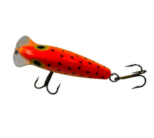 Load image into Gallery viewer, Top View of STORM LURES RATTLIN THINFIN Fishing Lure in METALLIC ORANGE CHARTREUSE SPECKS
