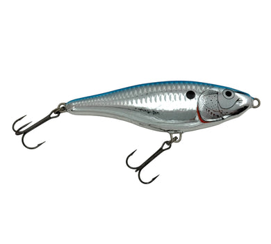 Right Facing View of RAPALA GLR-15 GLIDIN' RAP Fishing Lure in CHROME BLUE