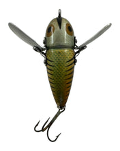 Load image into Gallery viewer, Cover Photo for ANTIQUE HEDDON CONETAIL CRAZY CRAWLER WOOD FISHING LURE in SILVER SHORE MINNOW
