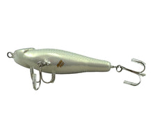 Load image into Gallery viewer, Belly View of ARCADIA REEF PSYCHO PENCIL EASY Topwater Wood Fishing Lure in ALBINO. Japanese Collector Bait.

