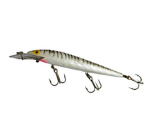 Load image into Gallery viewer, Left Facing View of  REBEL LURES FASTRAC MINNOW Vintage Fishing Lure in PEARL/RED MOUTH

