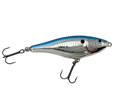 Right Facing View of RAPALA LURES GLR-12 GLIDIN' RAP Fishing Lure in CHROME BLUE