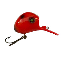 Load image into Gallery viewer, Right Facing View of Vintage UBANGI Fishing Lure in ORANGE w/ BLACK DOTS 
