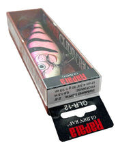 Load image into Gallery viewer, Box Stats View of RAPALA SPECIAL GLIDIN&#39; RAP 12 Fishing Lure in BANDED PINK
