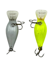 Load image into Gallery viewer, Belly View of STORM LURES Short Wart Fishing Lure Lot of 2 in FV36 CHARTREUSE &amp; FV3 SILVER SCALE

