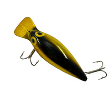 Load image into Gallery viewer, Top View of STORM LURES ThinFin FATSO Fishing Lure in METALLIC YELLOW/BLACK BACK
