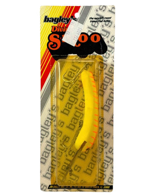 BAGLEY DIVING SMOO Musky Fishing Lure in ORIGINAL TIGER STRIPE on FLUORESCENT YELLOW