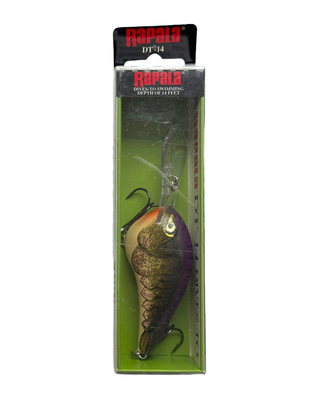 RAPALA LURES DT-14 Fishing Lure in PURPLE OLIVE CRAW
