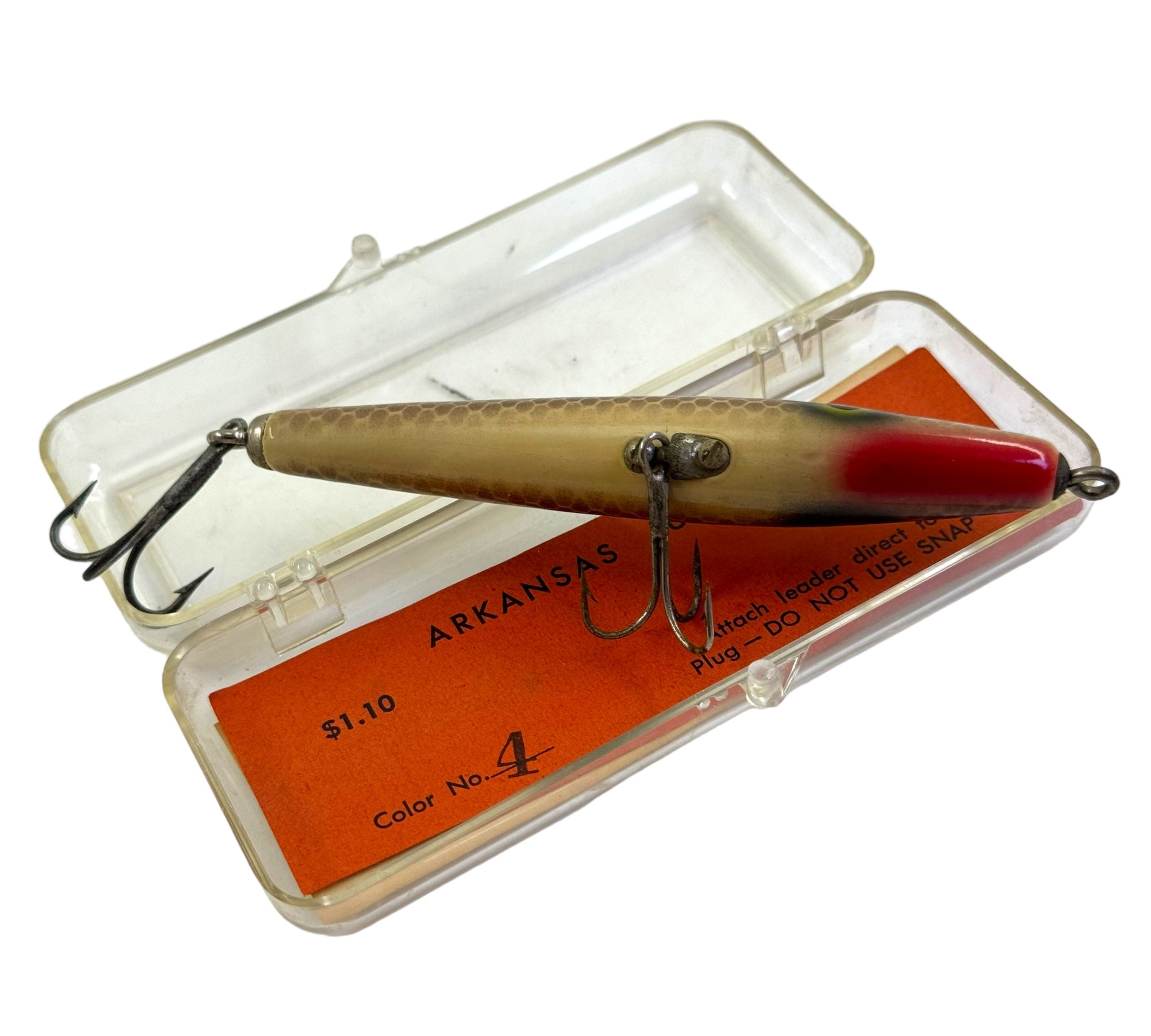 Vintage ARKANSAS JUMPER Wood Pencil Fishing Lure • Color # 4 – Toad Tackle