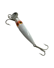Charger l&#39;image dans la galerie, Top View of Antique SPINNO MINNO Fishing Lure in WHITE RIB
