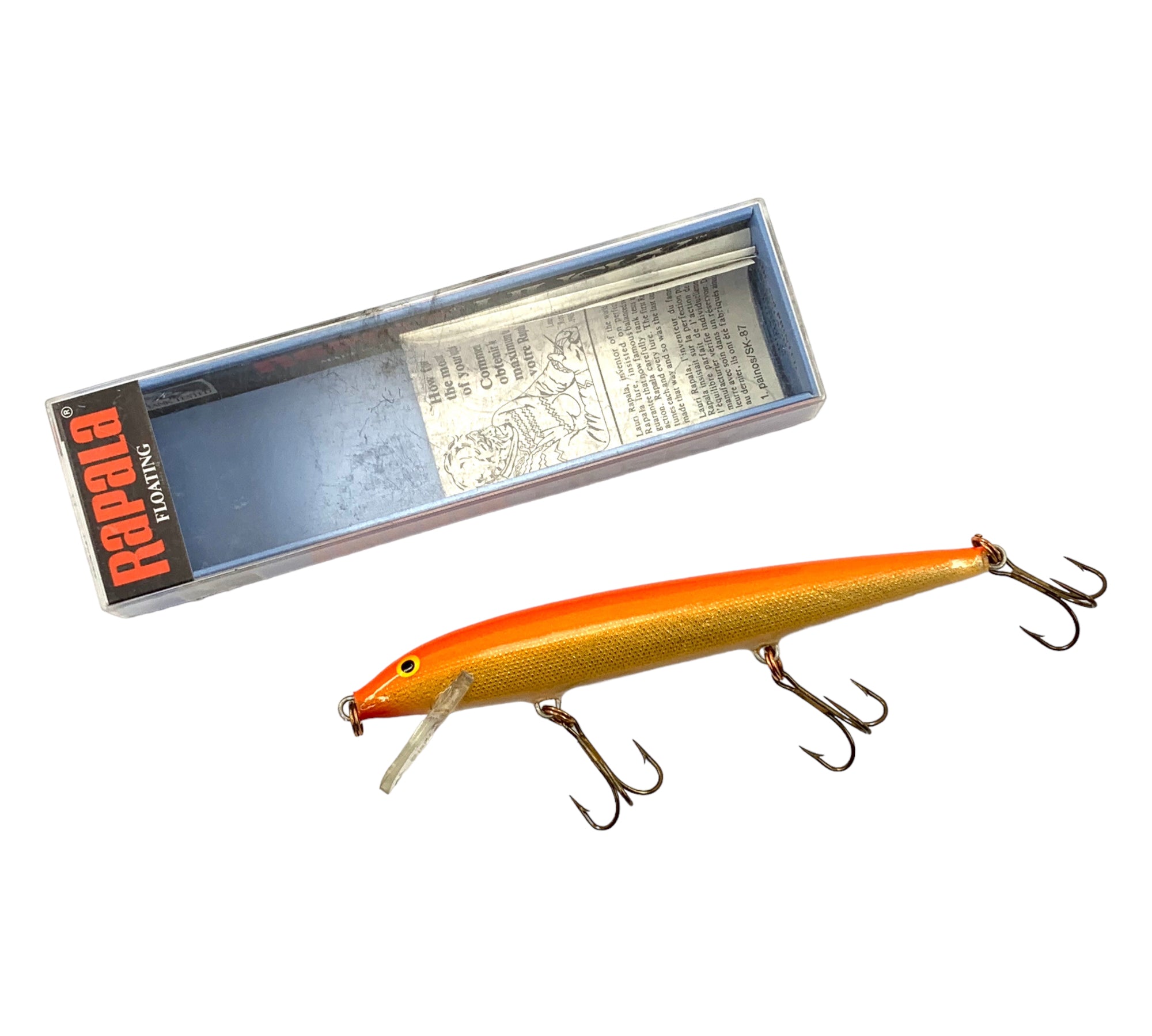 Finland • GOLD FLUORESCENT RED RAPALA HUSKY 13 Fishing Lure – Toad Tackle