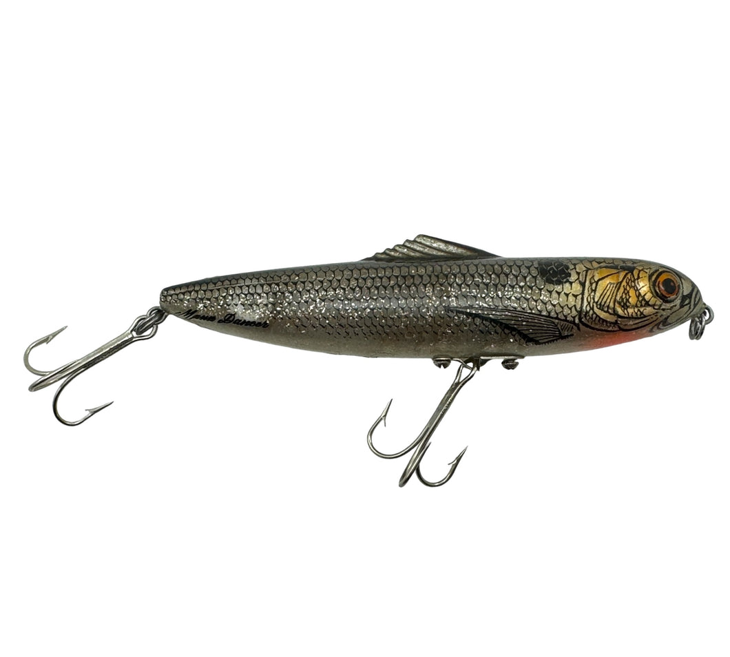 Right Facing View of Mann's Bait Company MANN DANCER Topwater Fishing Lure in FOIL FLAKE