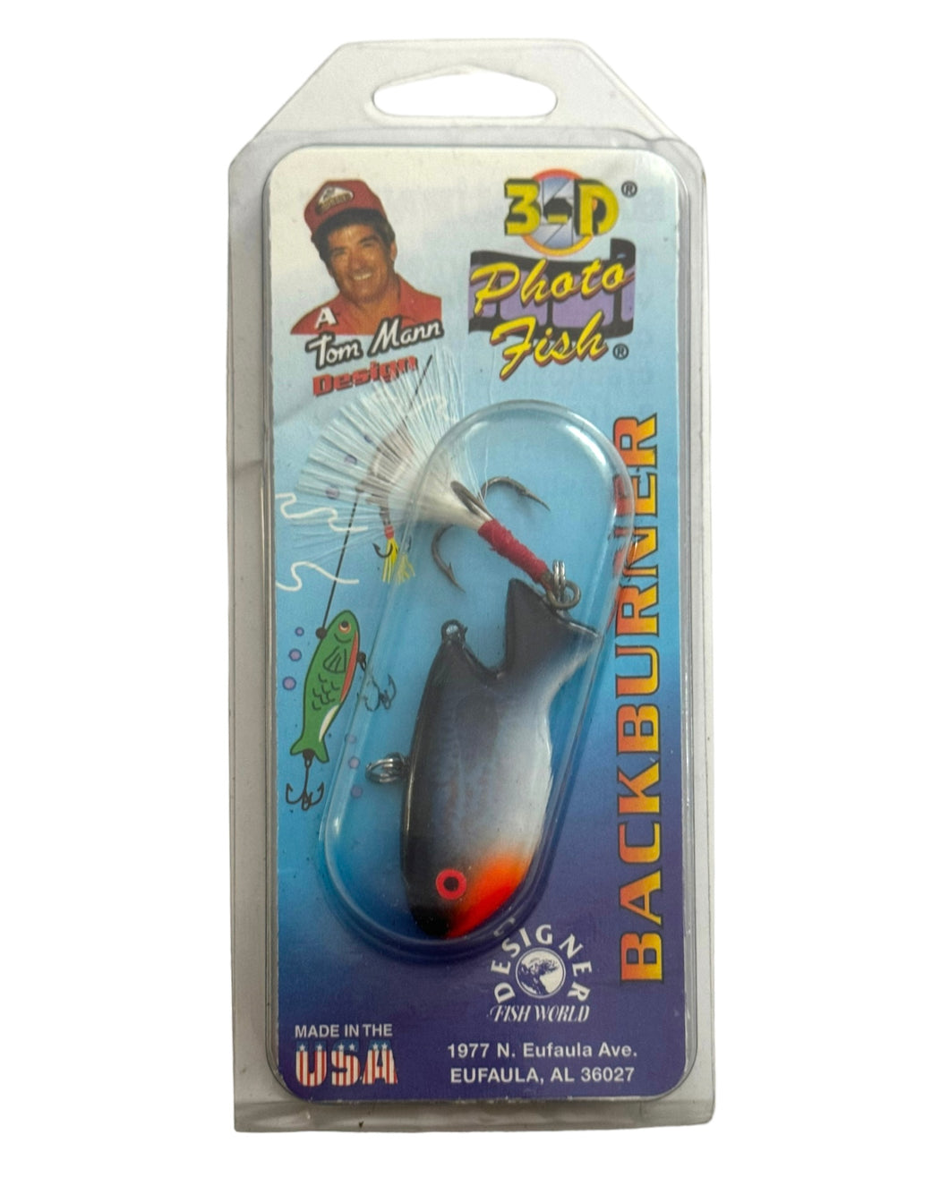 Front Package View of MANN'S BAIT COMPANY BACKBURNER Fishing Lure