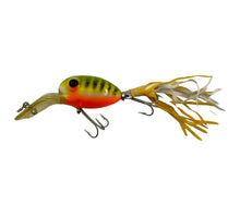 Charger l&#39;image dans la galerie, Left Facing View of FRED ARBOGAST Series 75 BUG-EYE Vintage Fishing Lure in GREEN PARROT
