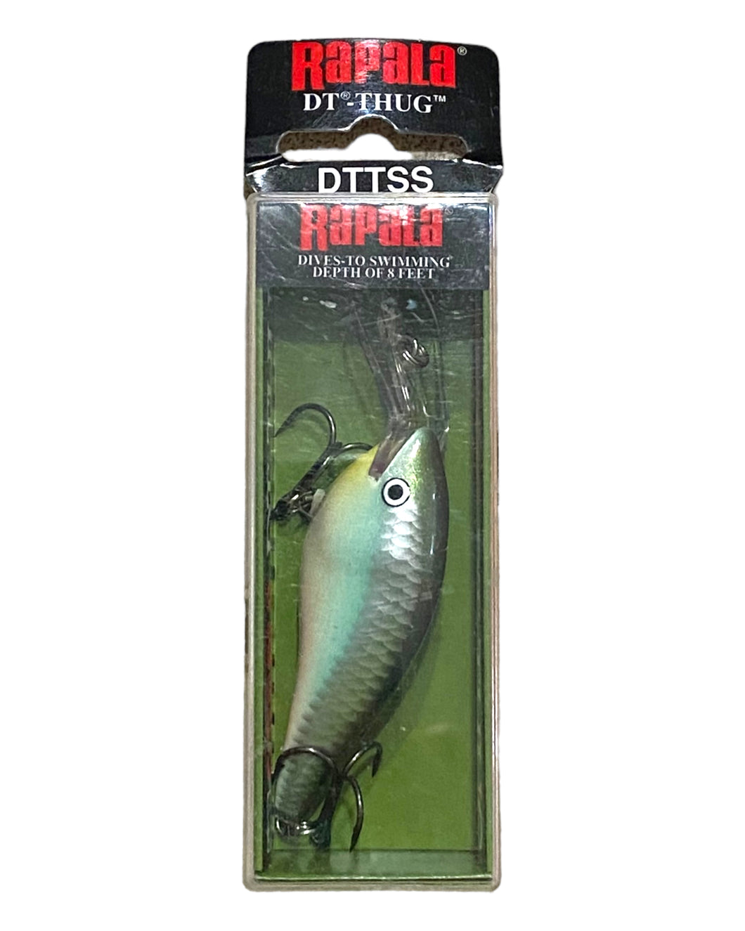 Front Package View of RAPALA DT THUG (Dives To) Fishing Lure in BLUE BACK HERRING