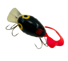 Load image into Gallery viewer, Back View for STORM LURES LI&#39;L TUBBY EEL Vintage Fishing Lure in WHITE BLACK RIBS
