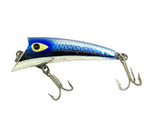 Lade das Bild in den Galerie-Viewer, Left Facing View of HEDDON HEDD PLUG 8800 Series Fishing Lure in BLUE SHINER on CHROME BLUE
