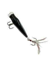 Load image into Gallery viewer, Top View of 1st Generation BERKLEY FRENZY POPPER Fishing Lure in GREY GHOST
