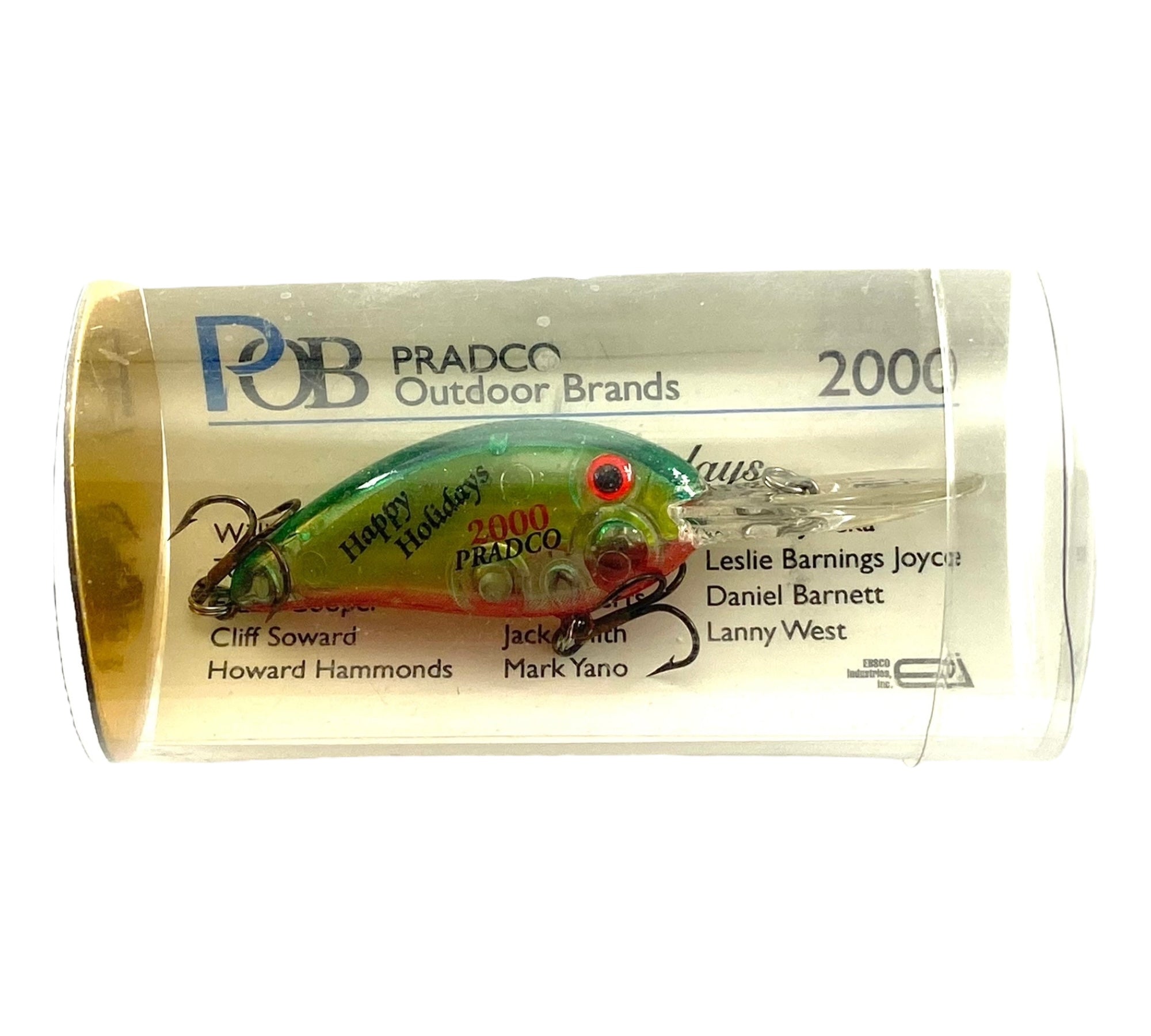 ebsco fishing lures Pradco Outdoor Brands "HAPPY HOLIDAYS 2000 PRADCO" Fishing Lure • CHRISTMAS  BAIT