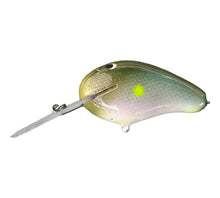 Load image into Gallery viewer, Left Facing View of C-FLASH CRANKBAITS Handmade Deep Diver Fishing Lure in OLIVE BACK/BLUE SHAD
