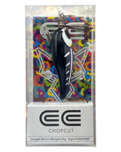 Load image into Gallery viewer, JACKALL CHOPCUT FISHING LURE in BLACK WHITE BONE. Japanese Topwater Fishing Prop Bait.
