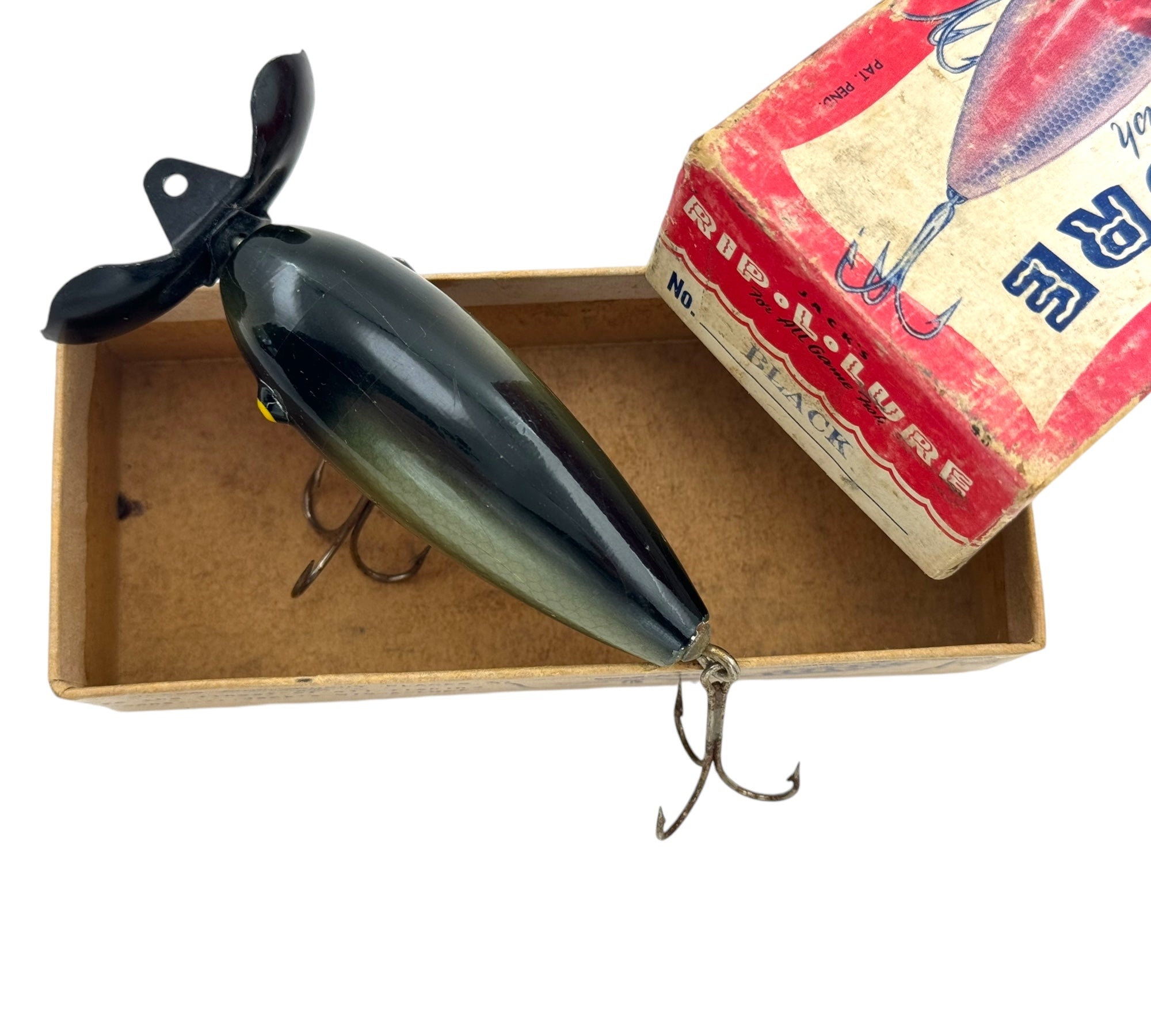 alaskan plug fishing lure JACK'S TACKLE MFG CO RIP L LURE Fishing Lure & Box • BLACK – Toad Tackle