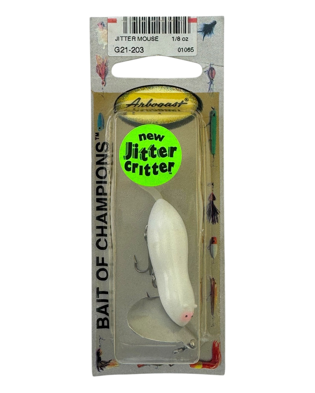 JITTER CRITTER MOUSE Topwater Bait. Fred Arbogast Fishing Lure. 203