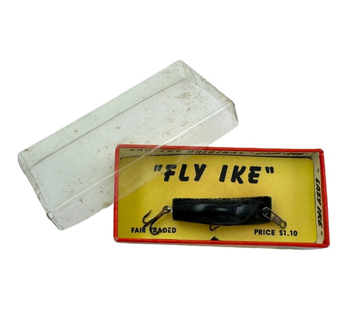 KAUTZKY LAZY IKE FLY ROD FISHING LURE in BLACK SCALE. Vintage Fly Ike.