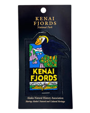 Load image into Gallery viewer, KENAI FJORDS NATIONAL PARK PATCH. Alaska Travel Souvenir. kayak. puffin.
