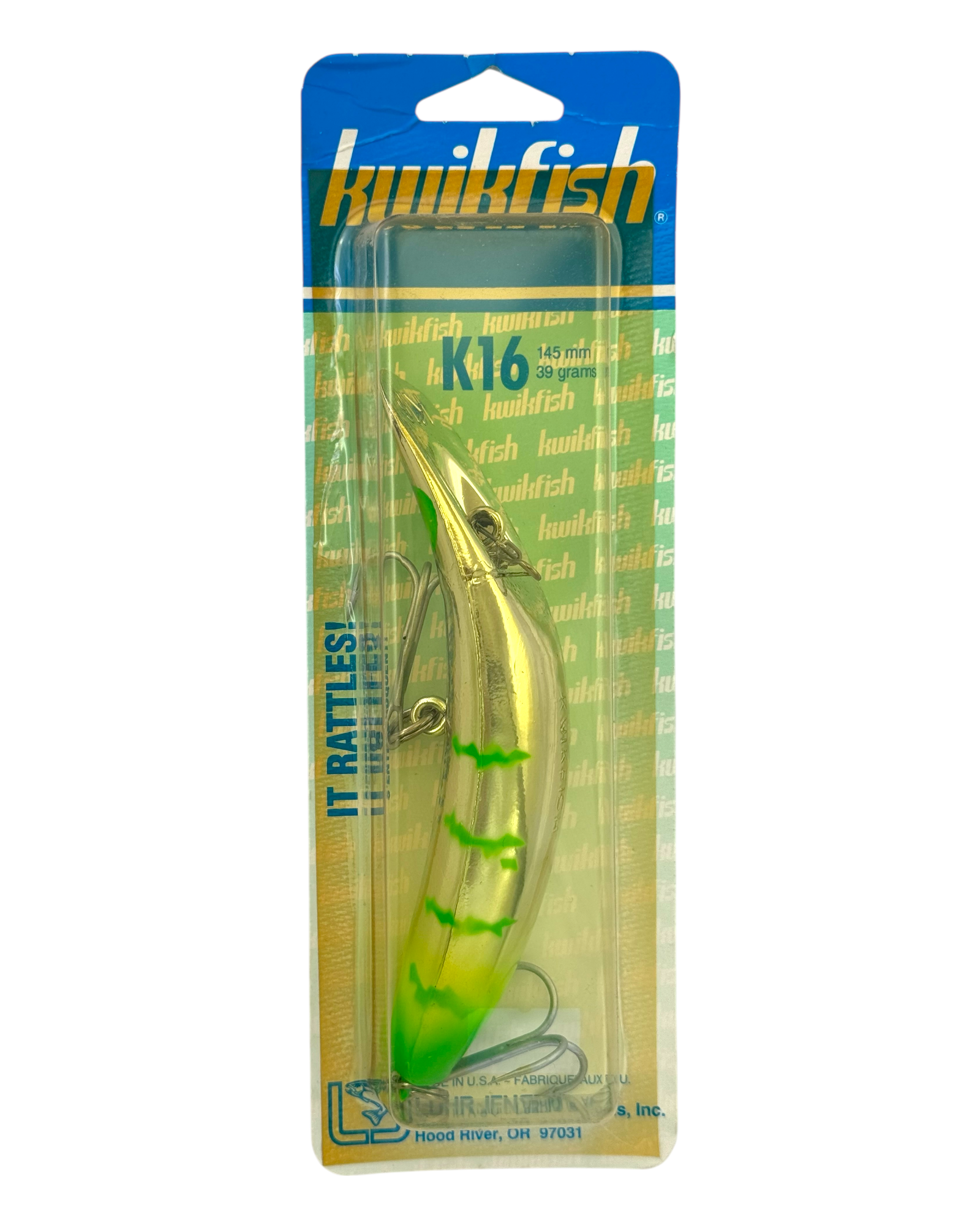 Kwikfish LUHR JENSEN K-16 KWIKFISH USA LURE • SILVER/GREEN/CHARTREUSE – Toad Tackle