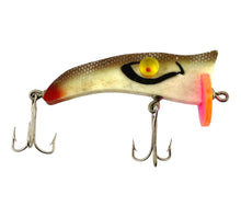 Load image into Gallery viewer, Right Facing View of amprey Lure And Tackle Company "THE ORIGINAL LAMPREY" Vintage Fishing Lure in SHAD with FLUORESCENT PINK LIP
