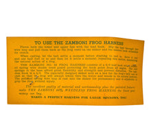 Load image into Gallery viewer, ZAMBONI WEEDLESS TANDEM FROG HOOK. ANTIQUE FROG HARNESS. Large Minnows.
