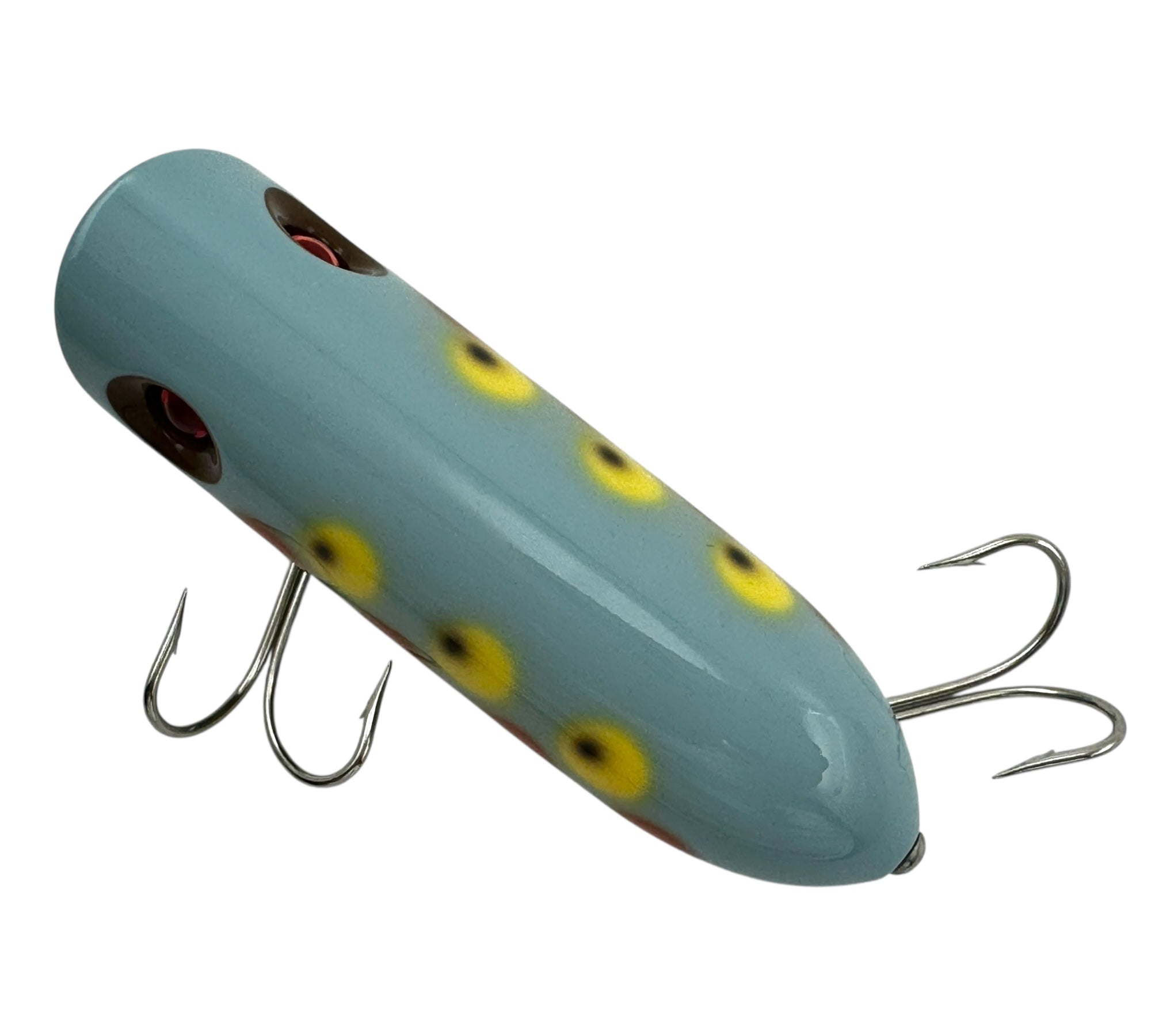darter wood fishing lure JAPAN ART BAIT • LIFE BAIT COMPANY WOOD DARTER FISHING LURE • BABY BLUE + ORANGE SPOT
