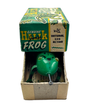 Lade das Bild in den Galerie-Viewer, Antique Mechanical Frog Lure. Halik Frog. Minnesota Fishing Fame. Line Tie
