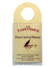 Load image into Gallery viewer, FAMOUS GROUSE SCOTCH WHISKEY BOTTLE PROMO. WET FLY with GROUSE &amp; RED.
