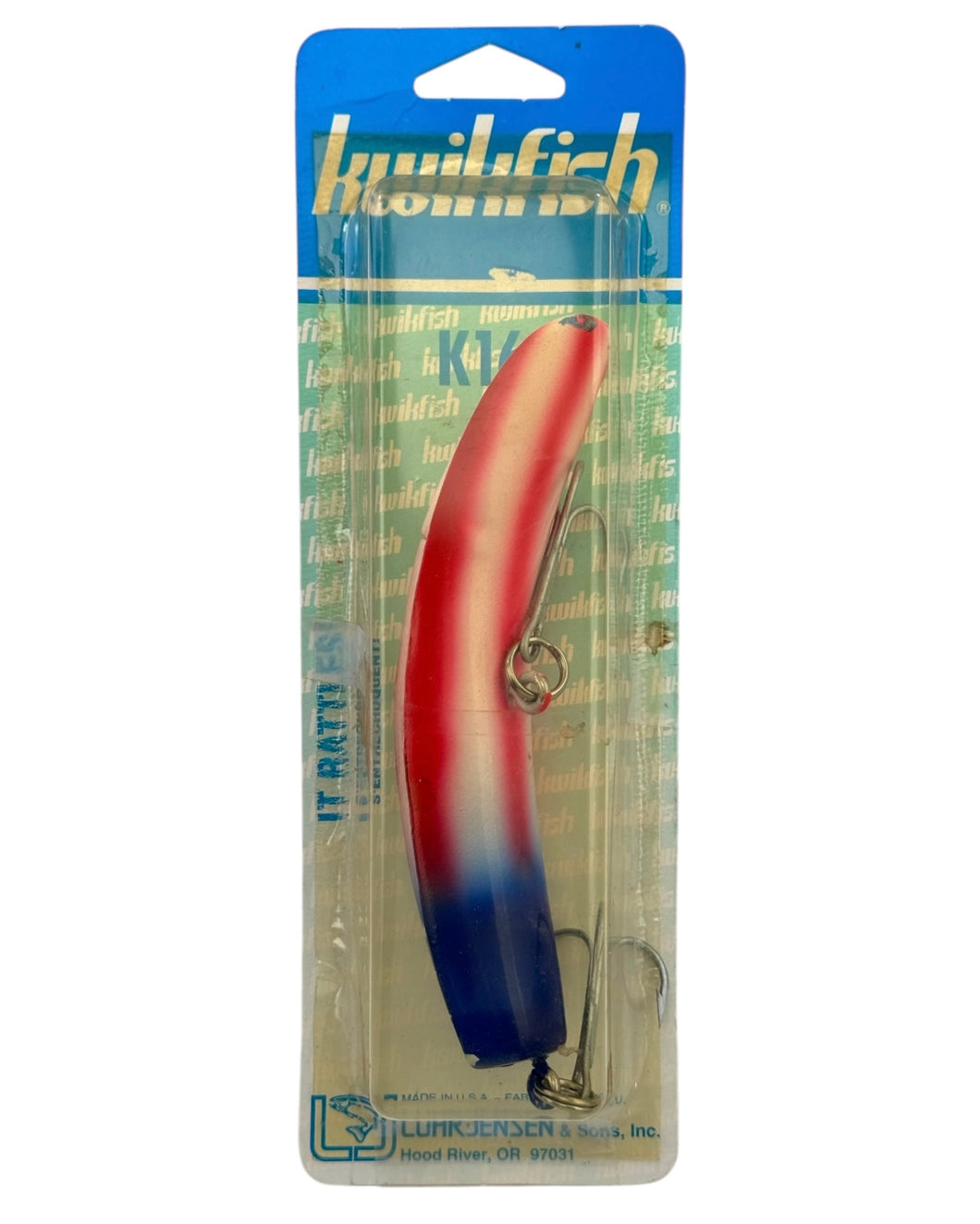 LUHR JENSEN K16 Kwik Fish Fishing Lure. OLD GLORY Commemorative September 11th Bait.