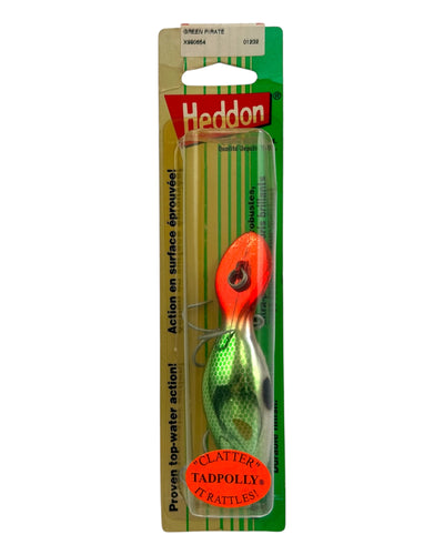 HEDDON LURES MAGNUM CLATTER TAD TADPOLLY Vintage Fishing Lure in Green Pirate