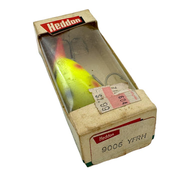 HEDDON MAGNUM TADPOLLY Vintage Fishing Lure. #9006 YFRH Sticker on Daisy Heddon Box.