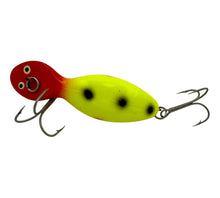 Load image into Gallery viewer, Dorsal View for HEDDON MAGNUM TADPOLLY Vintage Fishing Lure. #9006 YFRH Sticker on Daisy Heddon Box.
