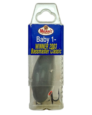 MANNS BAITS Baby One Minus Vintage Fishing Lure in GREY GHOST