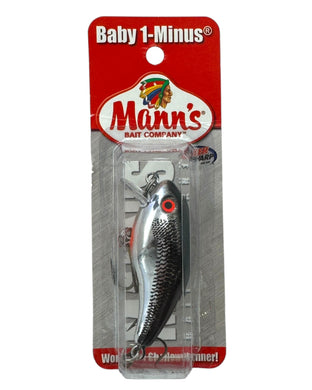 MANN'S BAIT COMPANY BABY 1- (One Minus) Fishing Lure in CHROME BLACK