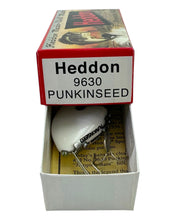 Load image into Gallery viewer, HEDDON LURES PUNKINSEED SPOOK FISHING LURE. Collector Box. 9630 WYH. marked box

