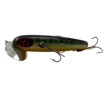 Cargar imagen en el visor de la galería, Left Facing View for FRED ARBOGAST WOOD JITTERBUG in PERCH Scale. Muskie Size.
