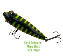 Load image into Gallery viewer, dorsal view for NU-CLASSIC TACKLE COMPANY Handcrafted Wood MUSKY Fishing Lure in FIRE TIGER
