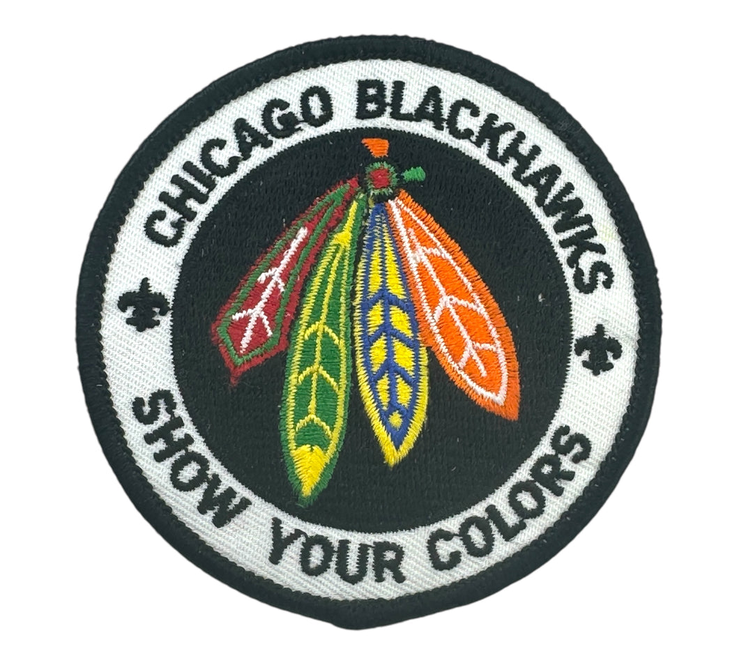 National Hockey League CHICAGO BLACKHAWKS BOY SCOUTS DAY Embroidered Patch. SHOW YOUR COLORS.