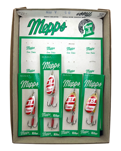 MEPP'S AGLIA mepps killer Size 5 Old Store Display Card