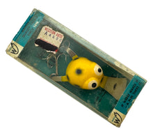 Load image into Gallery viewer, WEBER TACKLE YELLOW FLIP FROG TOPWATER FISHING LURE  store sticker
