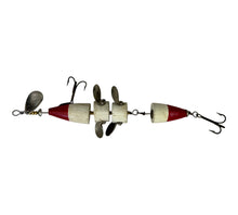 Lade das Bild in den Galerie-Viewer, Old Fishing Lure from Puls and Wencka Bait Co. P &amp; W CYCLONE ANTIQUE WOOD FISHING LURE. age lines
