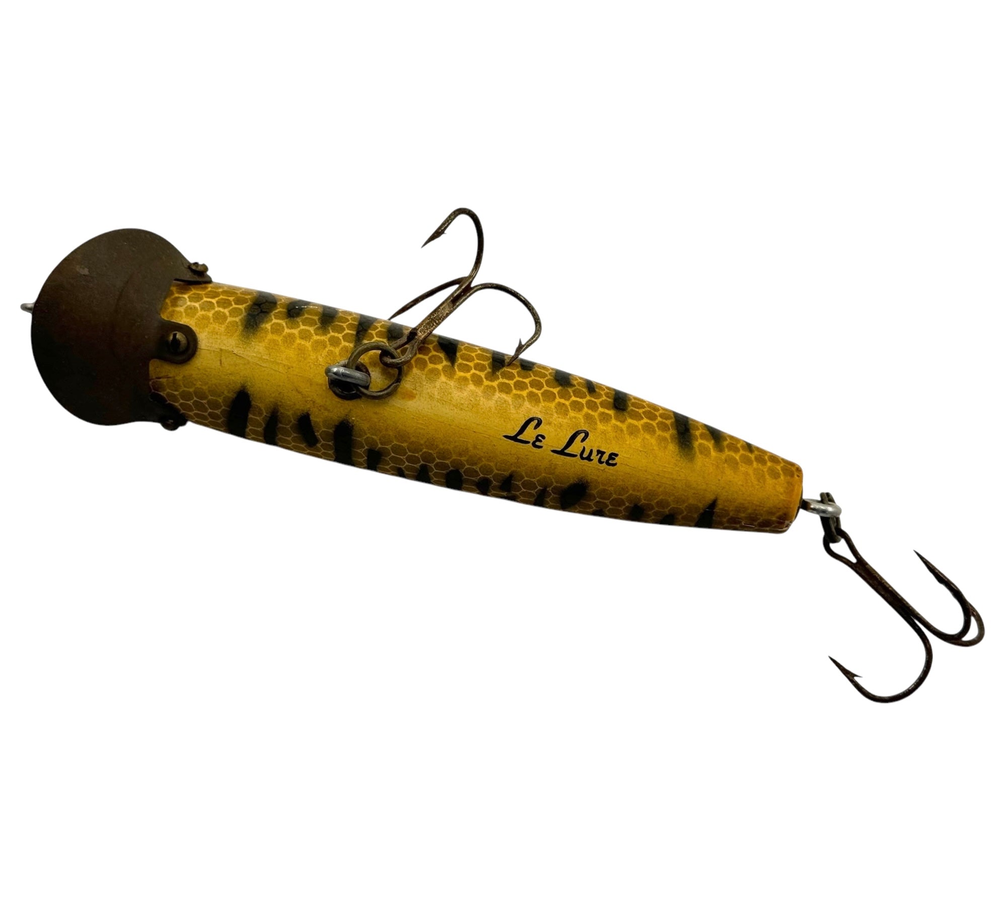 antique musky fishing lures ebay LELURE TACKLE CO Vintage Wood Fishing Lure • TIGER MUSKY