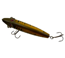 Load image into Gallery viewer, LE LURE Old Wood Fishing Lure in TIGER MUSKY. Dorsal
